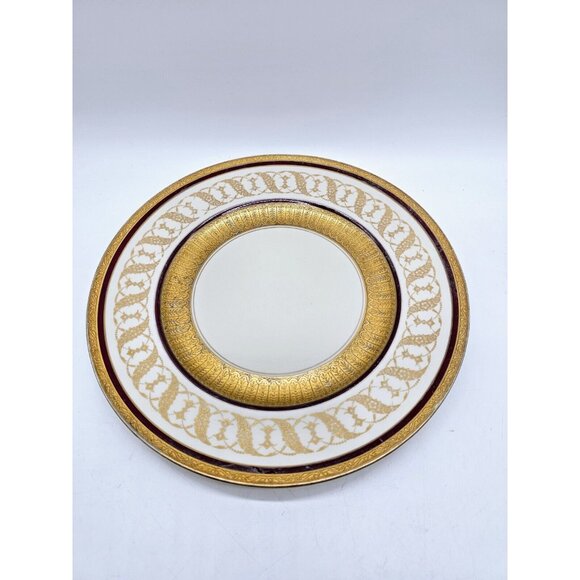 Arabia Of Finland Gold Encrusted Opulent Dinner Dish Vintage 1923-1949 Art Deco - Picture 10 of 10